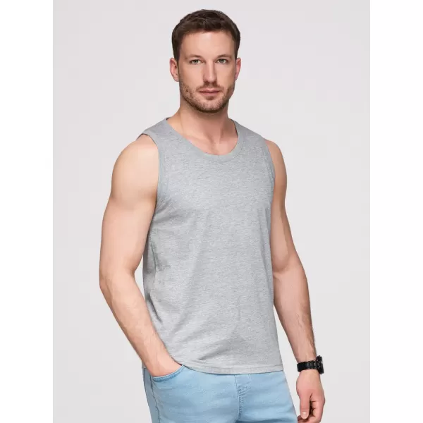  Pánské tílko OMBRE OM-TSBT-0272 GREY MELANGE 