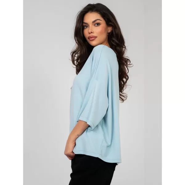  Dámská halenka RUE PARIS RV-BZ-A1188.63 LIGHT BLUE 