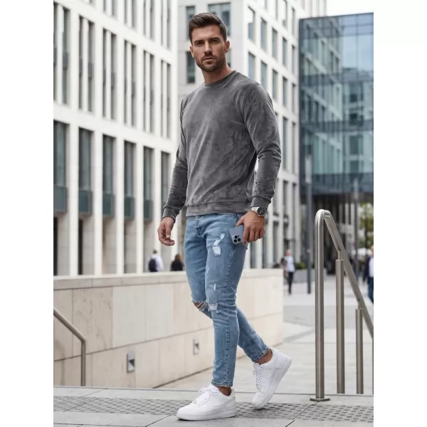  Pánská mikina DSTREET TMAVĚ ŠEDÁ 