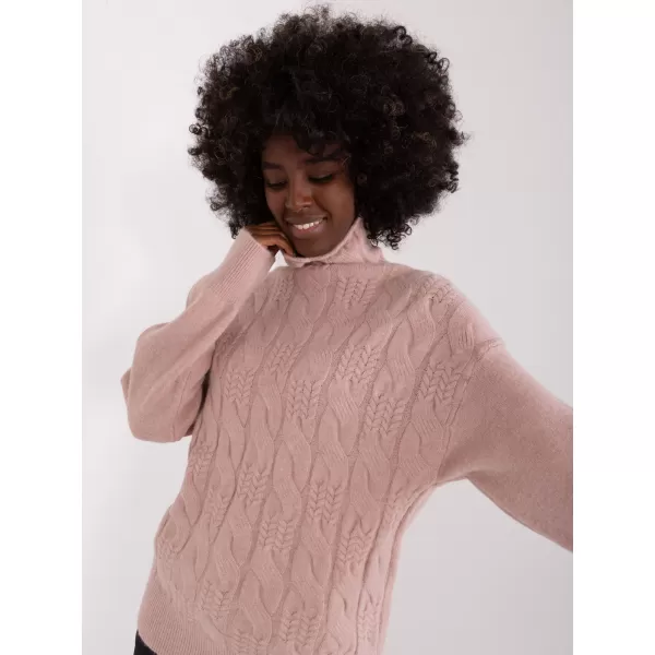  Dámský svetr WOOL FASHION ITALIA AT-SW-23401.97P DARK PINK 