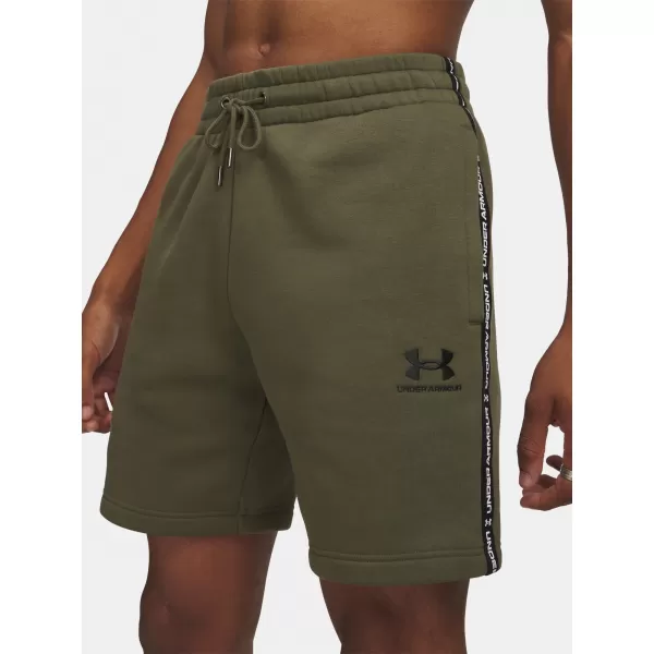  Pánské kraťasy UNDER ARMOUR ICON FLEECE SHORT TAPING 1390299-391 ZELENÁ 