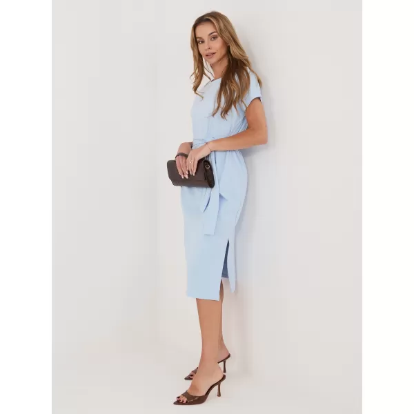  Dámské šaty RUE PARIS RV-SK-A1231.19 LIGHT BLUE 