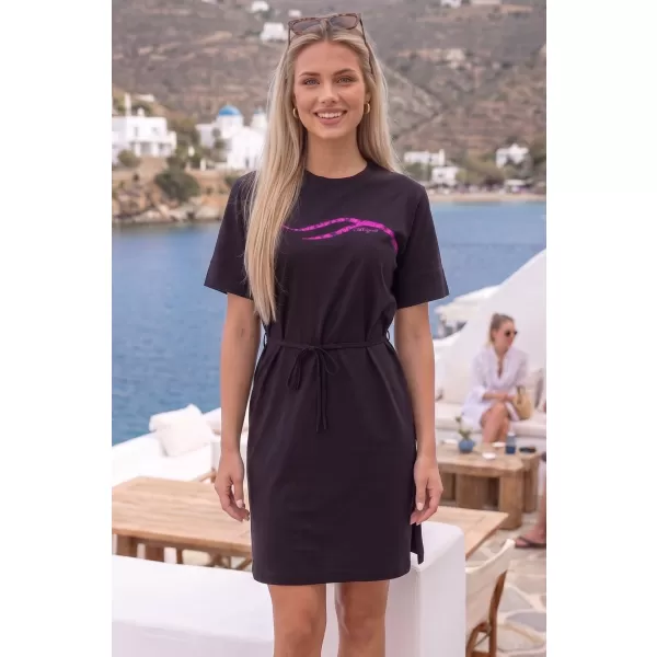  Dámské šaty ALTISPORT ALW001816 ČERNORŮŽOVÁ 