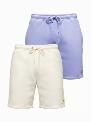 Pánský set kraťas OMBRE Z129 CREAM/LIGHT PURPLE