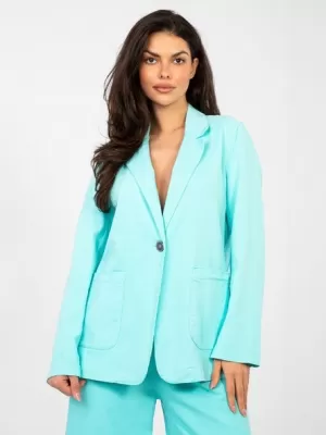 Dámská bunda RUE PARIS IT-MA-FL7703.49 TURQUOISE
