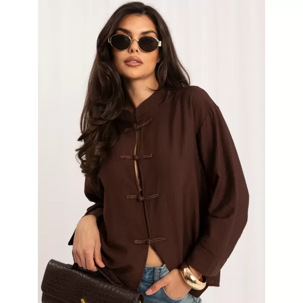  Dámská košile ITALY MODA MI-KS-A336315.75 BROWN 