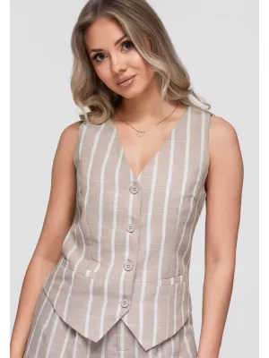 Dámský kabát OMBRE OW-VE-E0008 BEIGE