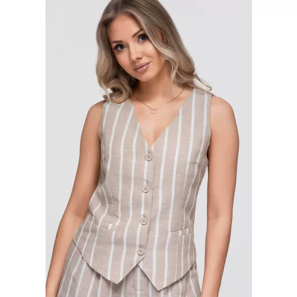  Dámský kabát OMBRE OW-VE-E0008 BEIGE 