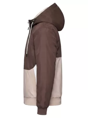 Pánská bunda OMBRE C584 BROWN AND BEIGE