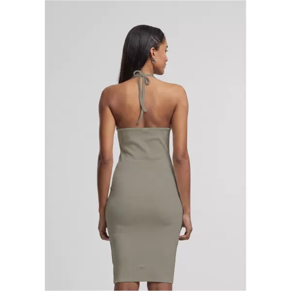  Dámské šaty URBAN CLASSICS TB7547-18328 PALE OLIVE 