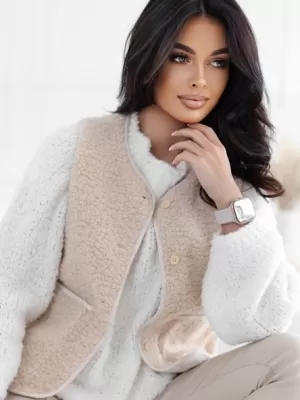 Dámská vesta FACTORY PRICE CS-KZ-1404.99P LIGHT BEIGE