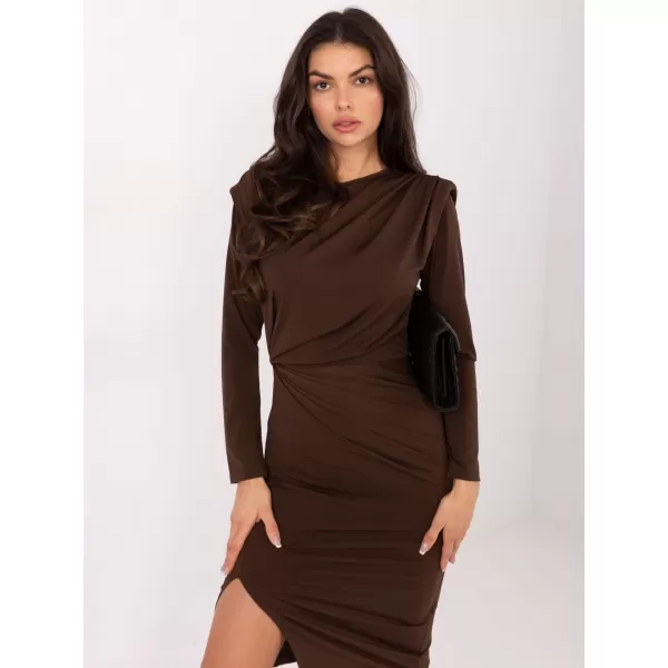  Dámské šaty RUE PARIS IT-SK-18206-1.35 BROWN 