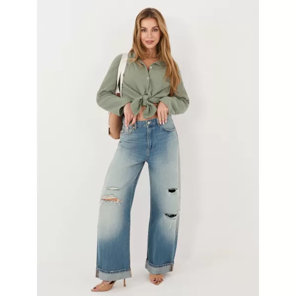  Dámská košile ITALY MODA MI-KS-2337.18 KHAKI 