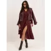 Dámské šaty ITALY MODA MI-SK-1061.86 BURGUNDY