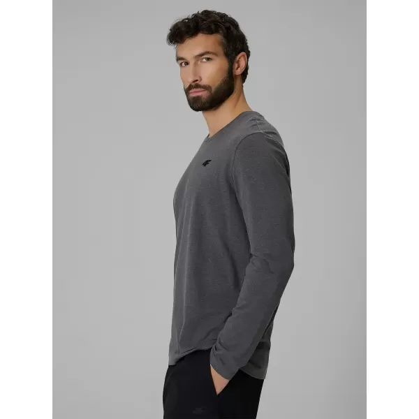  Pánské triko s dlouhým rukávem 4F 4FWMM00TLONM611 DARK GREY MELANGE 