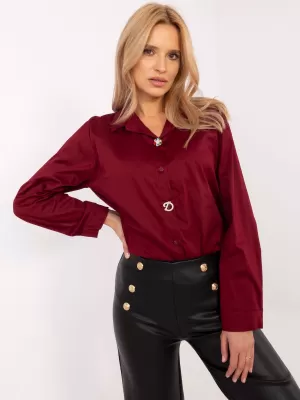 Dámská košile ITALY MODA DHJ-KS-20132.04P BURGUNDY