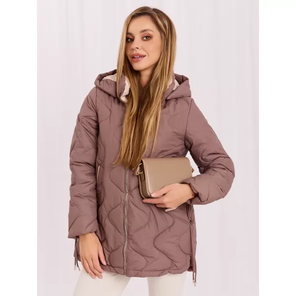  Dámská bunda FACTORY PRICE MBM-KR-2319.32 BROWN 