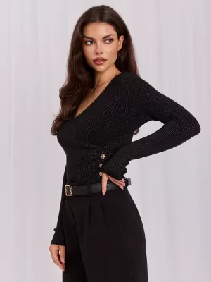 Dámský svetr ITALY MODA IR-SW-JK8688.79 BLACK