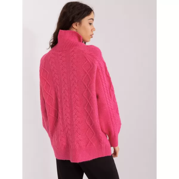  Dámský svetr WOOL FASHION ITALIA AT-SW-2355-2.30X DARK PINK 