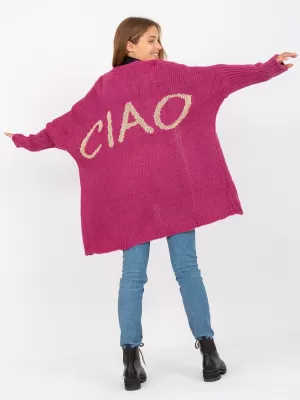 Dámský kardigan OCH BELLA TW-SW-BI-M2201.87 FUCHSIA