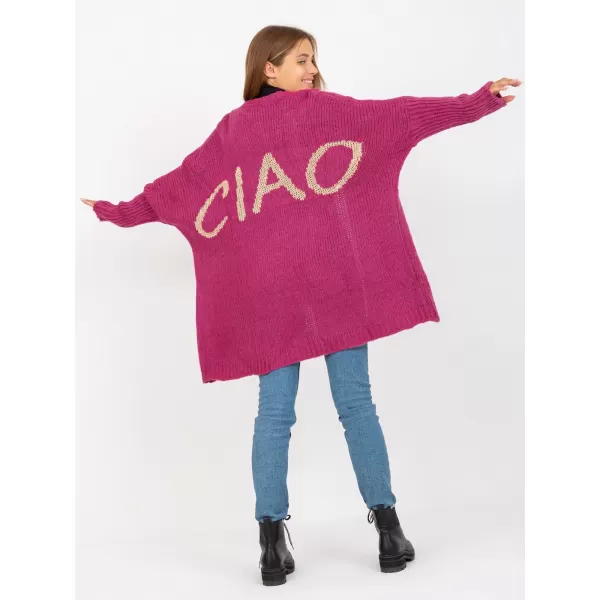  Dámský kardigan OCH BELLA TW-SW-BI-M2201.87 FUCHSIA 