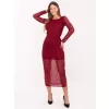 Dámská sukně RUE PARIS MI-SD-122436.60 BURGUNDY