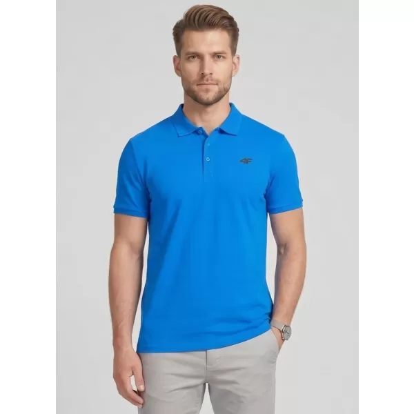  Pánské triko s límečkem 4F 4FWMM00TPTSM0770 BLUE 
