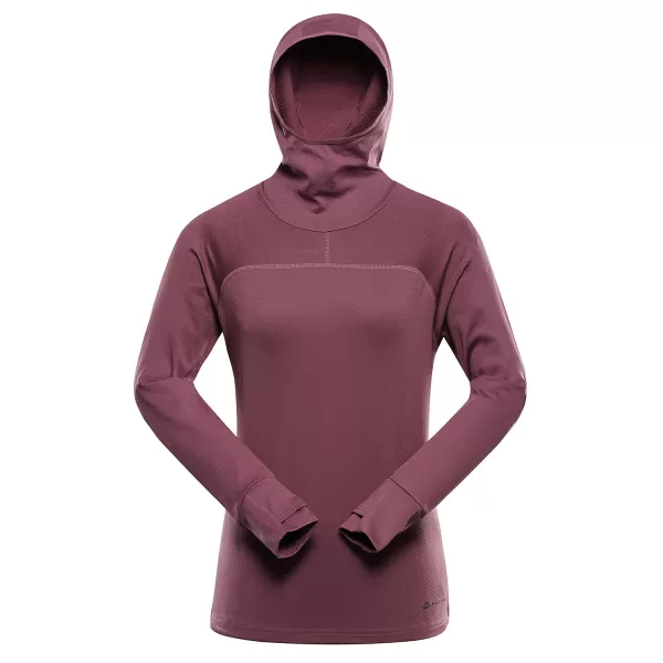  Dámská rychleschnoucí mikina ALPINE PRO ROLTA 2 GRAPE NECTAR 