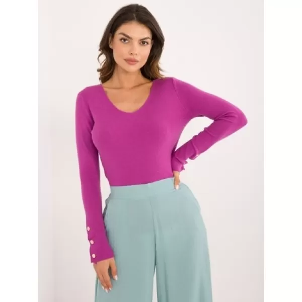  Dámský svetr WOOL FASHION ITALIA AT-SW-2334.49 DARK PURPLE 