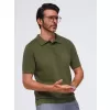 Pánské polo tričko OMBRE OM-POSS-0178 OLIVE