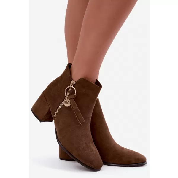 Dámské kotníkové boty BOTO NS653P BROWN 