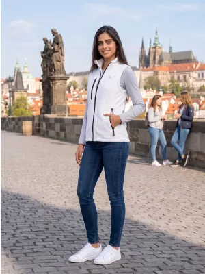 Dámská fleece vesta ALTISPORT ALW002525 BÍLÁ