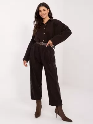 Dámské kalhoty ITALY MODA IT-SP-258009.83 DARK BROWN