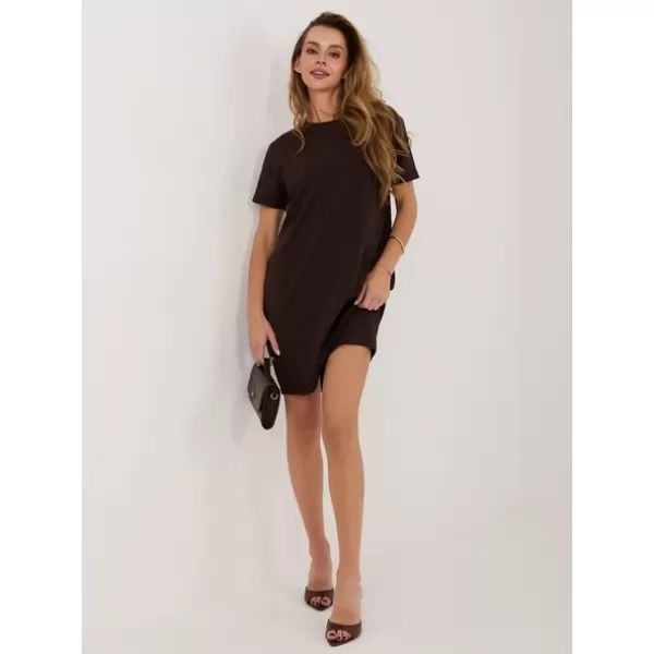  Dámské šaty RUE PARIS RV-SK-8724-1.91 DARK BROWN 