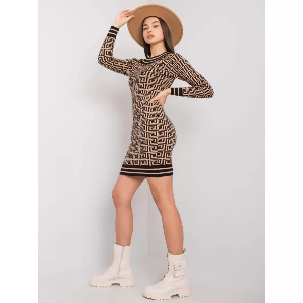  Dámské šaty OCH BELLA TW-SK-BI-ZS5218.50 CAMEL 