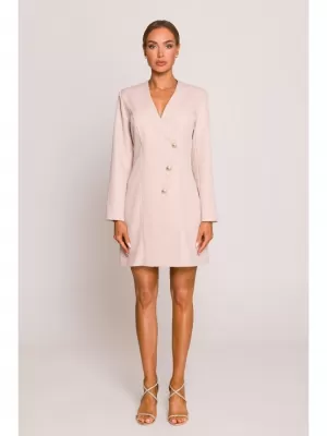 Dámské šaty MOE M793 LIGHT BEIGE