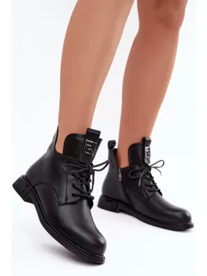 Dámské kotníkové boty D&A MK62-7034 BLACK