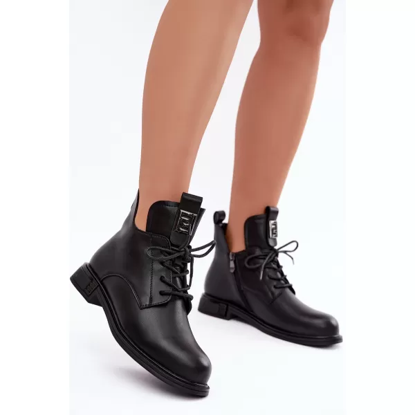  Dámské kotníkové boty D&A MK62-7034 BLACK 