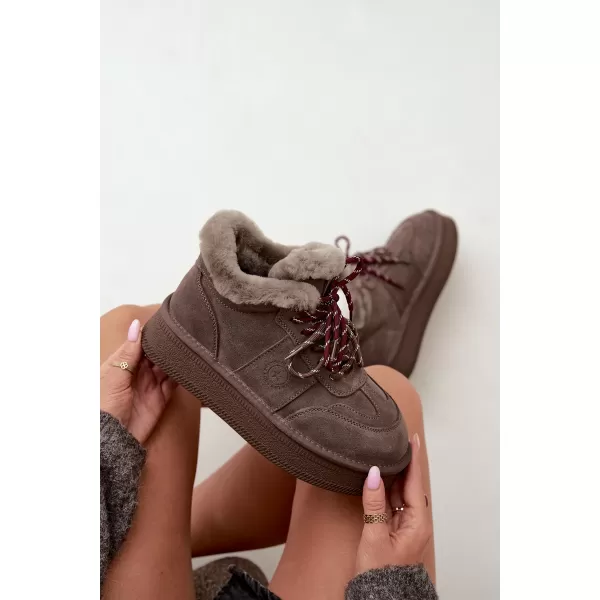  Dámské sněhule BIG STAR SHOES UU274313 BROWN/BEIGE 