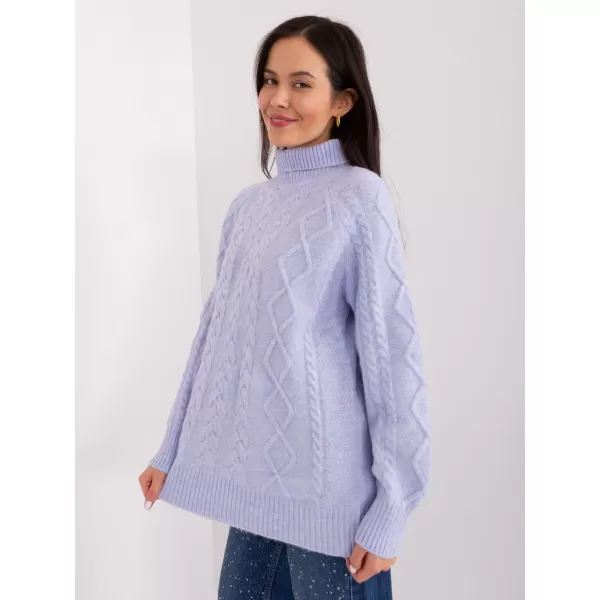  Dámský svetr WOOL FASHION ITALIA AT-SW-2355-2.12P BRIGHT PURPLE 