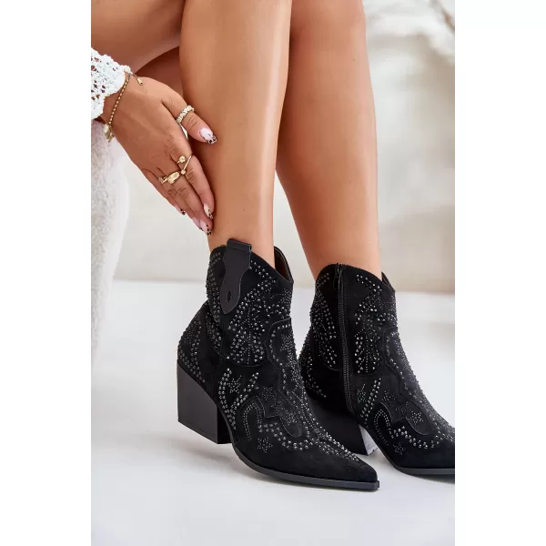  Dámské boty na podpatku BOTO 9676A BLACK 