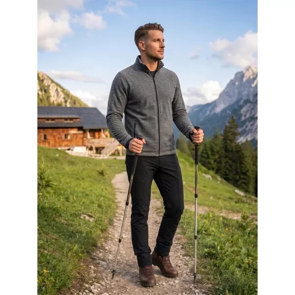  Pánská micro fleece mikina MALFINI FACTOR 852 ČERNÝ MELÍR 