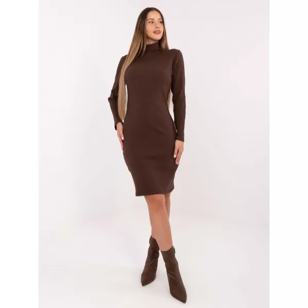  Dámské šaty RUE PARIS RV-SK-A1048.83 DARK BROWN 