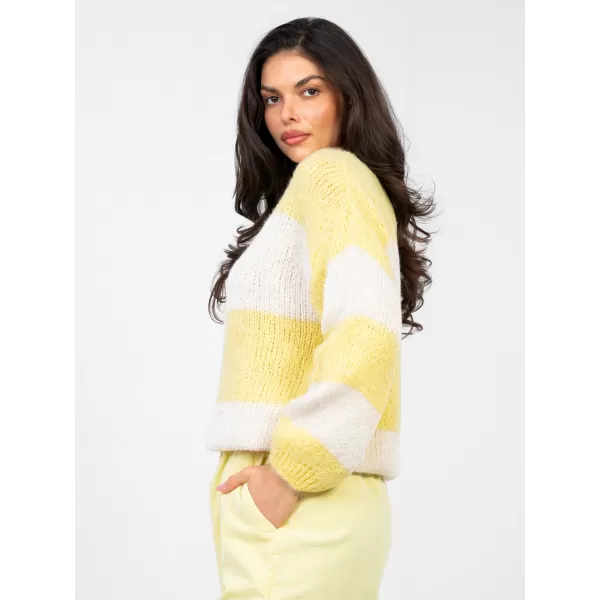  Dámský svetr ITALY MODA MI-SW-0203.71 BRIGHT YELLOW 