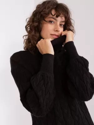 Dámský svetr WOOL FASHION ITALIA AT-SW-2348.93 NOIRE