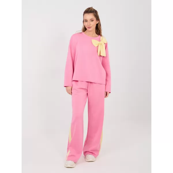  Dámská tepláková souprava RUE PARIS IT-KMPL-22220.69 DARK PINK 
