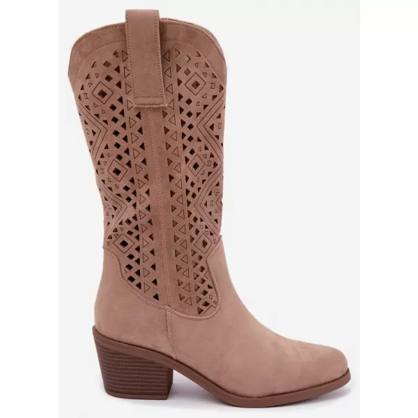  Dámské kozačky S.BARSKI HY62-8126 BEIGE 