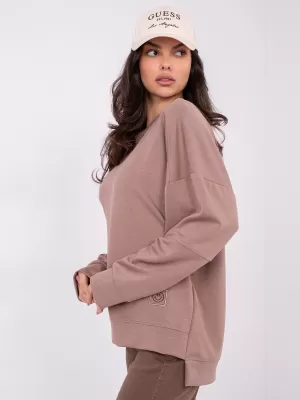 Dámská mikina RUE PARIS RV-BL-A1063.96 DARK BEIGE
