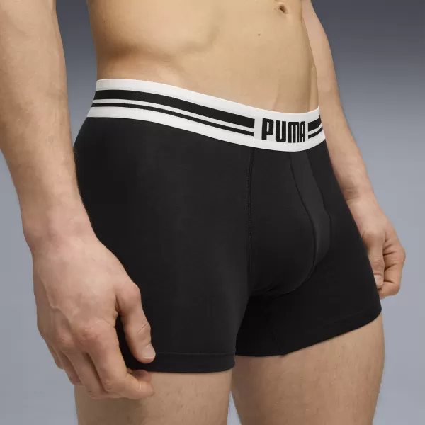  Pánské boxerky PUMA MEN EVERYDAY PLACED LOGO BOXER 2P 93847601 BLACK 