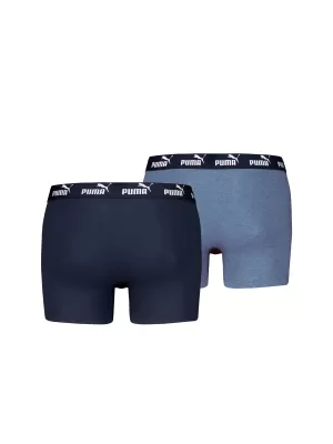 Pánské boxerky PUMA ELEMENTS MEN BASIC BOXERS 2P 93875310 DENIM